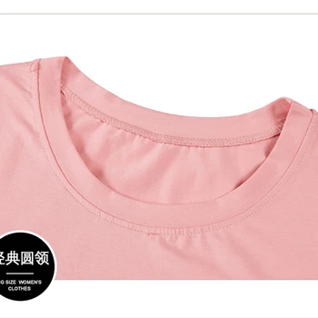 Kawaii kórejský Topy Pre Ženy Tričko Krátky Rukáv 2020 Letné Topy Bavlna Žena T-Shirt Bežné Tee Tričko Femme Ženy Oblečenie