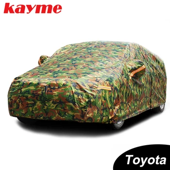 Kayme nepremokavé kamufláž auto coverssun ochranný kryt pre Toyota corolla avensis rav4 auris yaris camry prius Land Cruiser