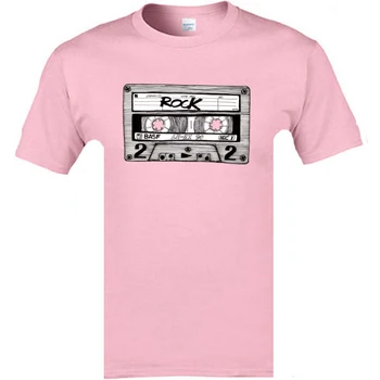 Kazeta Rock Mix Tape Vintage T Shirt O Krku Bavlnenej Tkaniny Mens Topy, Tričká Krátky Rukáv Faddish Nové Vrcholy & Tees