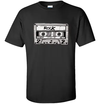 Kazeta Rock Mix Tape Vintage T Shirt O Krku Bavlnenej Tkaniny Mens Topy, Tričká Krátky Rukáv Faddish Nové Vrcholy & Tees