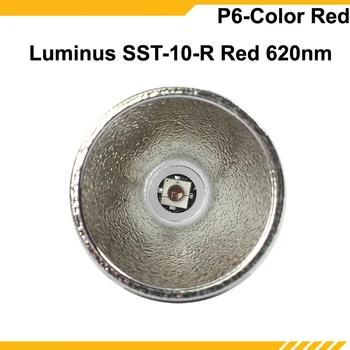 KDLITKER P6-FARBA Luminus SST-10-R Červená 620nm 600 Lúmenov 3V - 9V 1-Režim OP P60 Drop-in