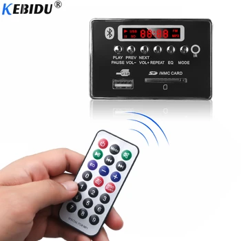 KEBIDU Bluetooth Hands-free MP3 Dekodér Doske Modulu Auto USB MP3 Prehrávač Integrované Diaľkové Ovládanie, USB, FM, Aux Rádio pre Auto
