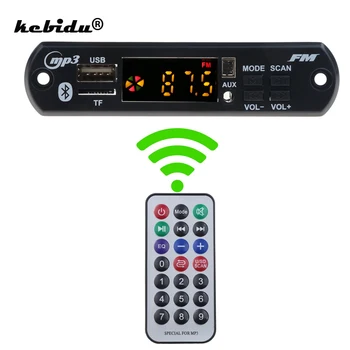 Kebidu FM TF Rádio, Bluetooth, MP3 Dekodér Rada 12V Zvukový Modul pre Auto Vzdialená Hudba Reproduktor DC 5V Micro USB Napájanie