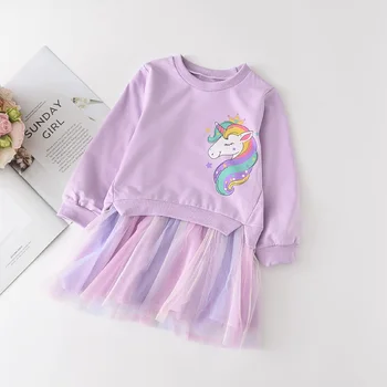 Keelorn Dievčatá Princezná Šaty 2020 Nové Jeseň Girl Polka Dot Dress Deti Módne Sladké Vestidos Deti Roztomilý Oblečenie 3 8Y