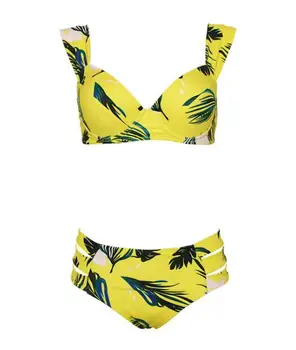 KEENEST NOVÉ Polovice Bol Žien, Plavky, Plavky s uväzovaním za Brazílske Bikini Set Print plavky