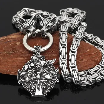 Keltské Vlk Hlavu Zeus Náhrdelník Viking Odin Vrana Prívesok Amulet Sveter Reťazca Šperky Mužov