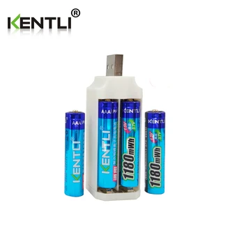 KENTLI 12pcs 1,5 v 1180mWh aaa polymer lithium li-ion nabíjacie batérie batérie + 4 sloty lítium li-ion nabíjačka