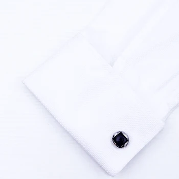 KFLK Šperky tričko cufflink pre pánske Značky Kolo Čierne Putá odkaz Veľkoobchod Tlačidlo Kvalitné Luxusné Svadobné Muž hostí