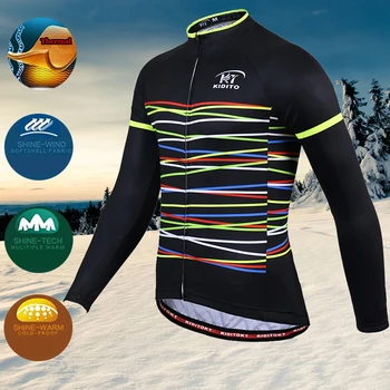 KIDITOKT Zimné Cyklistické Oblečenie Set sa Invierno Ropa Ciclismo Thermal Fleece Cyklistický Dres Oblečenie, Cyklistické Oblečenie, Pánske Cyklistické Auta