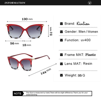 Kinlion Retro Cat Eye Nadrozmerné Okuliare Ženy, Luxusné Plastové Veľký Rám Dámy Cateye Slnečné Okuliare Feminino Oculos Gafas De Sol