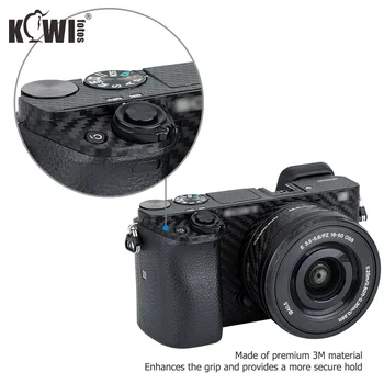 KIWIFOTOS Telo Fotoaparátu Kryt karbónová Fólia Auta Pre Sony A6000 +16-50 mm Objektív Pokožky, Anti-Scratch Anti-Prezentácia Kamery 3M Samolepky