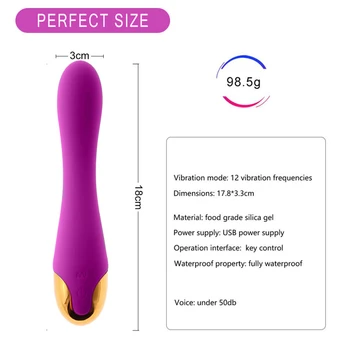 Klasické G-Spot Vibrátor Usb Nabíjanie Stimulátor Klitorisu Zakrivené Vodotesný, Multi Rýchlosť Sexuálne Hračky Pre Dospelých Žien Produkt Dildo