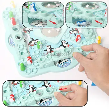 Klasické hračky Pop n & drop tučniaky súťaže, hry, rodinné zábavné hry lietajúci šach pre 2-4 hráčov,detské vzdelávacie inteligentná hračka