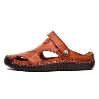 Klasické Kvalitné Mužov, Kožené Sandále Pohodlné Papuče Mužov Letné Topánky Pohodlie Plážové Sandále Outdoor Obuv Flip Flops