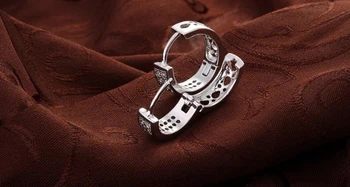 Klasické Malé CZ Kryštálmi Zirkón Hoop Luxusné Náušnice 925 Sterling Silver Jednoduché Slučky Páky Späť Ucho Brincos Piercing Šperkov