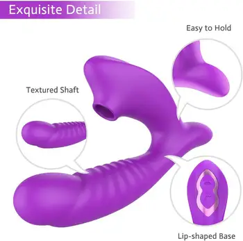 Klitorálny Bulík Dildo Vibrátor 10 Výkonné Sacie Režimy Klitoris Stimulátor, Ústne Sania G Mieste Masér Dospelých, Sexuálne Hračky pre Ženy