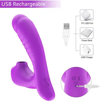 Klitorálny Bulík Dildo Vibrátor 10 Výkonné Sacie Režimy Klitoris Stimulátor, Ústne Sania G Mieste Masér Dospelých, Sexuálne Hračky pre Ženy