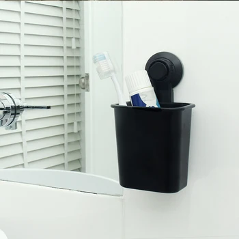 KLX Vysokej kvality kúpeľňa Silné prísavky Kefka držiteľ Domácnosti stenu úložná polička organizátor zubná pasta uskladnenie šálok
