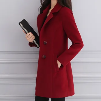 KMETRAM Zimný Kabát Ženy Móda Vlnené Kabát Žena Bunda kórejský Dlho Zákopy Srsti Ženy Oblečenie 2020 Plus Veľkosť Abrigo Mujer MÔJ