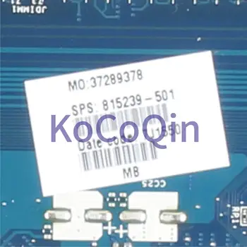KoCoQin Notebook základná doska Pre HP Pavilónu 15-AC 250 G4 I3-4005U SR1EK Doske AHL50/ABL52 LA-C701P 815239-501 815239-601