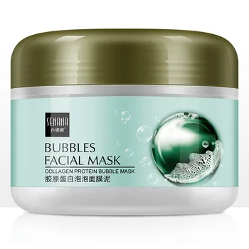 Kolagén bublina maska sopečné bahno pleťová maska hydratačná ílová maska na tvár masku olej-kontrola čistenie pórov starostlivosť o pleť