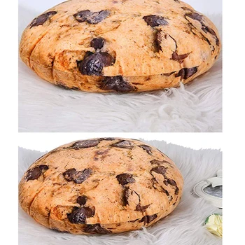 Kolo Hodiť Vankúš 13 Palcový Čokoládové Cookies Podložky, Chlieb Vankúš Potravín Vankúše 3D Digitálna Tlač Dekoratívne Potravín Tvarovaný Vankúš