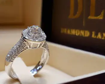 Kolo super flash diamantový prsteň klasické temperament diamantový prsteň Európskych a Amerických populárnych výbuchu žena krúžok