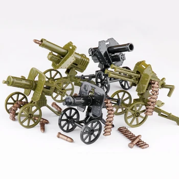 Kompatibilné Mlitary Guľomet Stavebné Bloky WW2 Vojak, Zbrane Guľka Maxim Zbrane Model Konštrukcie Tehál, Hračky pre Deti,