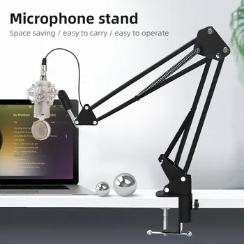 Kondenzátorových Mikrofónov Studio Pro ASMR Mic Stand Audio Filter Nastaviteľné Šok Mount Recroding Vyzdvihnutie Strane Za BM-800 3,5 mm