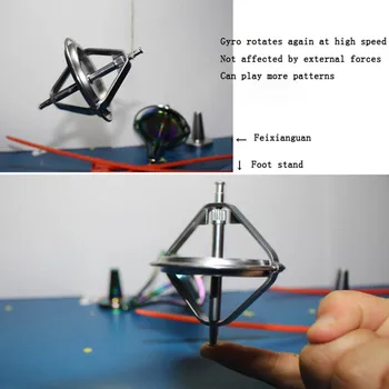 Kovové Gyroskop Hračka Prsta Gyro Magic Anti-gravitačné Dospelých Dekompresný Rovnováhu Mechanické Dekompresný Nudiť artefakt