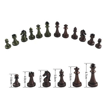 Kovové Lesklé Zlaté A Strieborné Šachové Figúrky Pevné Drevené Skladacie Šachovnicu Vysoký Stupeň Profesionálnej Šachovej Hry Nastaviť Darček