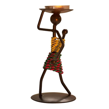 Kovový svietnik Abstraktný Charakter Sviečkový Dekoratívne Ručné Sviečkový Domova Figúrky Umenie Darček WXV Sal