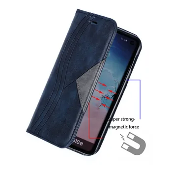 Kože Flip puzdro Pre Samsung Galaxy S8 S9 S10 Poznámka 10 Plus S7 Okraji Kryt Pre Samsung A10 A20 A30 A40 A50 A70 S10E Magnet Kryt