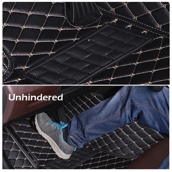 Kožené Auto podlahové rohože pre Fiat Freemont 2012 2013 2016 2017 Vlastné auto nohy Podložky automobilový koberec kryt
