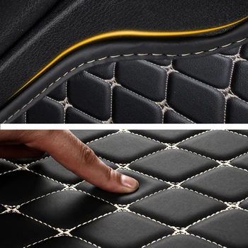 Kožené Auto podlahové rohože pre Volkswagen Scirocco 2009- 2017 2013 2016 Vlastné auto nohy Podložky automobilový koberec kryt
