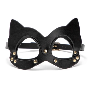 Kožené Catwoman Cosplay Masku, Bdsm, Fetiš Sexuálne Hračky, Erotické Maska pre Dospelých Hry BDSM Ženy Halloween Maškaráda Strany Masky