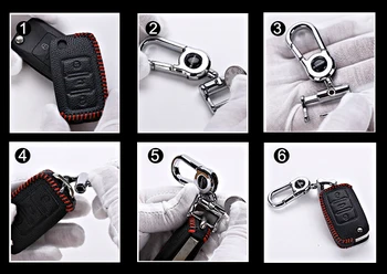 Kožené Diaľkové Prípade Kľúča Vozidla Taška Kryt pre OPEL 2 Tlačidlá Skladací Kľúč Luxusné Originálne Ručné Šitie Červená Čiara 1PC Typu E