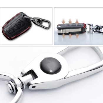Kožené Diaľkové Prípade Kľúča Vozidla Taška Kryt pre HYUNDAI 3 Tlačidlá Smart Key Luxusné Originálne Ručné Šitie Červená Čiara 1PC Typ G