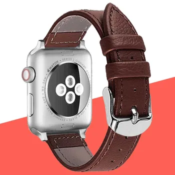 Kožené jeden tour popruh pre apple hodinky band 4 44 mm 40 mm náramok watchband iwatch série 4/3/2/1 38mm 42mm výmenu pásu