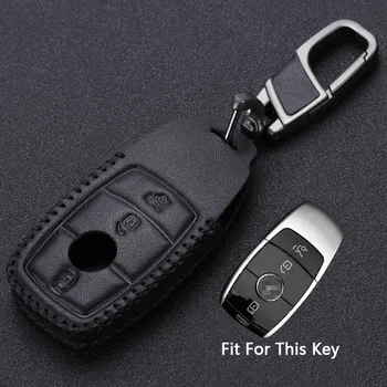 Kožené Kľúča Vozidla Kryt puzdro Pre Mercedes Benz W213 C E S GLS Triedy E43 E300 e400, hd tapety na E200 E220 Maybach S320L S450 S350 E300L E260