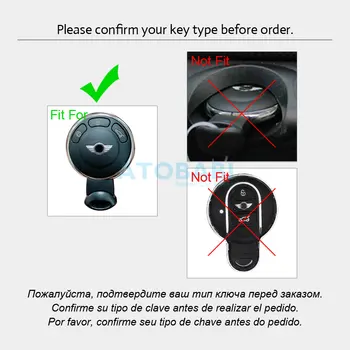 Kožené Kľúča Vozidla Prípade Smart Keyless Diaľkové Ovládanie Fobs Chránič Kryt Keychain Držiak Pre BMW Mini Cooper Krajana Paceman
