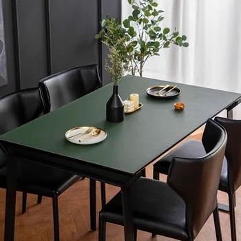 Kožené obrus nepremokavé olej-dôkaz Nordic konferenčný stolík mat farbou Placemat strany stôl dekorácie kryt vyrobený na zákazku