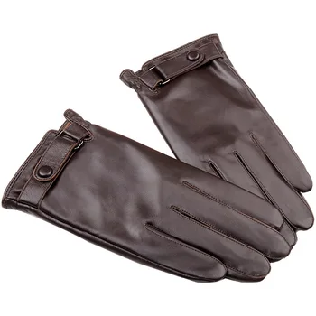 Kožené rukavice pánske jesenné a zimné ovčej kože môže dotykový displej zahusťovanie plus cashmere riadenia podnikania A42