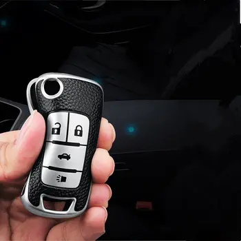 Kožené TPU Kľúča Vozidla Kryt Prípade Keychain Pre BUICK Excell GT XT Encore Regal Lakros GL8 Chevrolet Cruze Iskra Volt Camaro Aveo