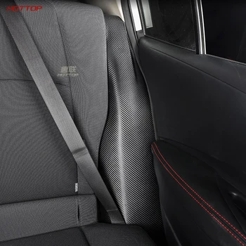 Kožené Uhlíkových Vlákien Textúra Čierny Kožený Kryt Na Oboch Stranách Zadného Sedadla Pre Toyota Corolla 2019 2020