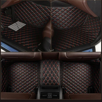 Kožené Vlastné auto rohože pre audi A3 sportback A1 A2 A3 Limuzína A4 A5 Quattro A7 Sportback Q2 Q3 Q5 Q7 koberec príslušenstvo