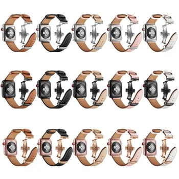 Kožený Remienok Pre Apple hodinky kapela se 6/5/4/3/2/1 44 mm 40 mm iwatch correa apple hodinky série 42mm 38mm Watchbands Zápästie Pásu