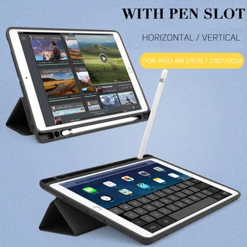 KpGoing pre iPad Pro 10.5 Prípade s Ceruzkou Držiteľ Vintage Smart Cover Pre iPad Apple Pro 10.5 Silikónové Mäkké puzdro Silikón