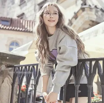 Kpop dievča generácie, taeyeon rovnaké marshmallow tlač o krk hoodies unisex móda o krk pulóver mikina