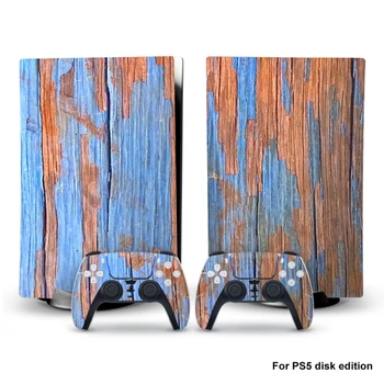 Krajina Nálepky na PS5 Príslušenstvo Odtlačkový Ochranný Kože pre PlayStation 5 Disku Vydanie Konzoly a 2 Radiče